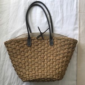 J. Crew  straw tote bag